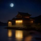 午夜视频导航主编林夜的工作照，深色背景下专注审阅视频内容资讯的编辑，眼神沉稳，散发出资深内容从业者的专业气质
